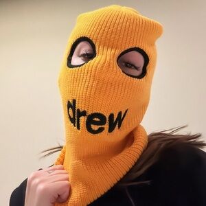 drew house Yellow Knit Balaclava